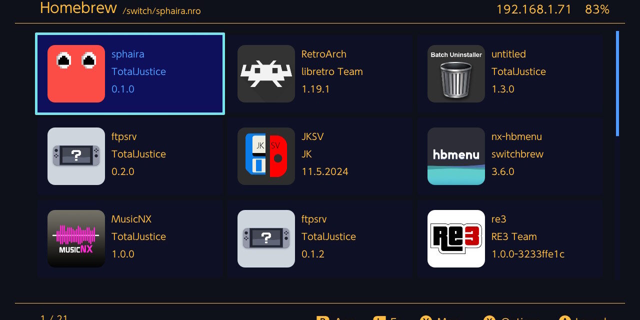 Sphaira 0.8.2: La Última Actualización para Nintendo Switch