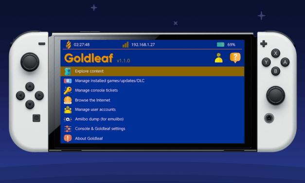 Goldleaf 1.1.0 disponible para Nintendo Switch