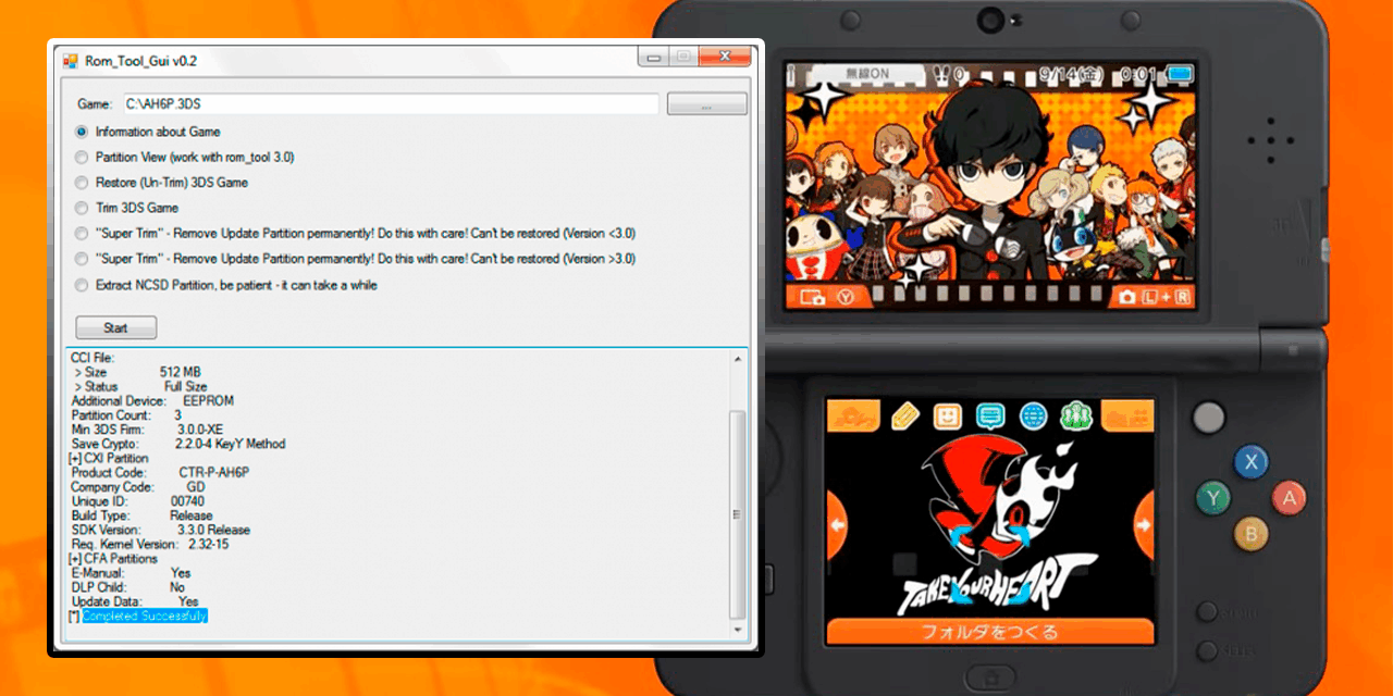 ¡Optimiza tu 3DS! Reduce el tamaño de tus juegos con 3DS Rom Tool GUI