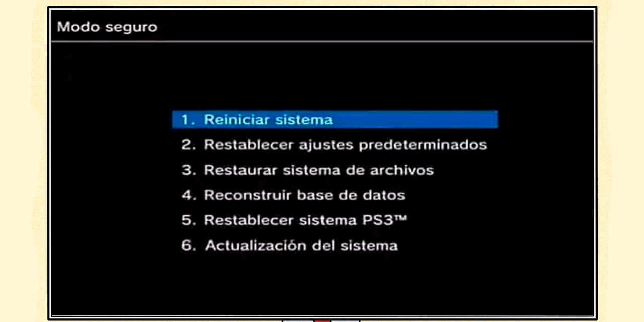 Cómo Acceder al Modo Seguro (Modo Recovery) de tu PS3