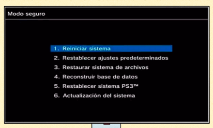 Cómo Acceder al Modo Seguro (Modo Recovery) de tu PS3